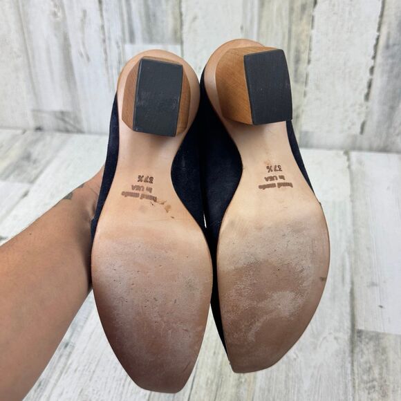 Cydwoq Literary Women's Vintage navy blue suede Heel size 37.5 - Picture 8 of 12